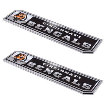 Wholesale-Cincinnati Bengals Embossed Truck Emblem 2-pk NFL Exterior Auto Accessory - Aluminum - 2 Piece Set SKU: 60802