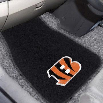 Wholesale-Cincinnati Bengals Embroidered Car Mat Set NFL Auto Floor Mat - 2 piece Set - 17" x 25.5" SKU: 10297