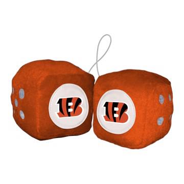 Wholesale-Cincinnati Bengals Fuzzy Dice NFL 3" Cubes SKU: 31974