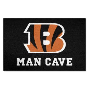 Wholesale-Cincinnati Bengals Man Cave Starter NFL Accent Rug - 19" x 30" SKU: 14285