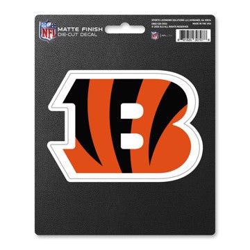 Wholesale-Cincinnati Bengals Matte Decal NFL 1 piece - 5” x 6.25” (total) SKU: 61219
