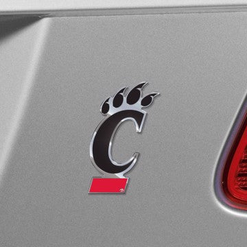 Wholesale-Cincinnati Embossed Color Emblem University of Cincinnati Embossed Color Emblem 3.25” x 3.25” - "C Bear Claw" Logo SKU: 60517