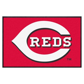 Wholesale-Cincinnati Reds 4X6 High-Traffic Mat with Durable Rubber Backing MLB Commercial Mat - Landscape Orientation - Indoor - 43" x 67" SKU: 9833