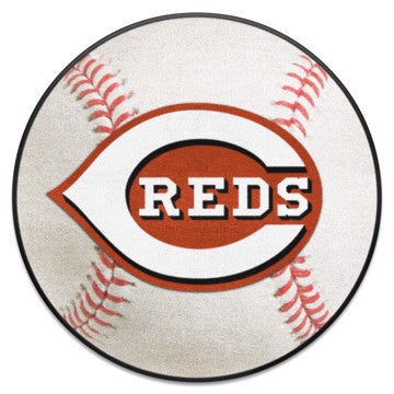 Wholesale-Cincinnati Reds Baseball Mat MLB Accent Rug - Round - 27" diameter SKU: 6472
