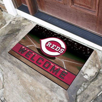 Wholesale-Cincinnati Reds Crumb Rubber Door Mat MLB Outdoor Door Mat - 18" x 30" SKU: 21915
