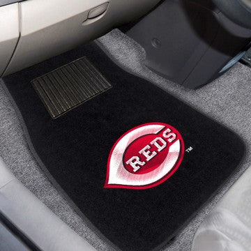 Wholesale-Cincinnati Reds Embroidered Car Mat Set MLB Auto Floor Mat - 2 piece Set - 17" x 25.5" SKU: 18571