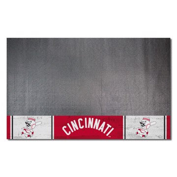 Wholesale-Cincinnati Reds Grill Mat - Retro Collection MLB Vinyl Mat - 26" x 42" SKU: 1988