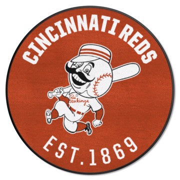 Wholesale-Cincinnati Reds Roundel Mat - Retro Collection MLB Accent Rug - Round - 27" diameter SKU: 1984
