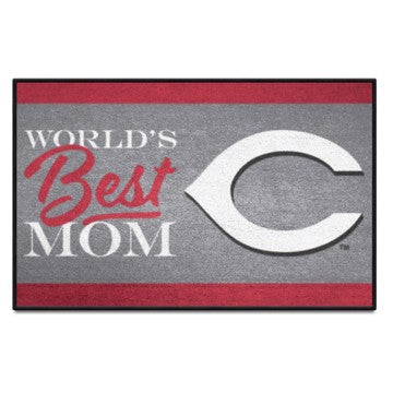Wholesale-Cincinnati Reds Starter Mat - World's Best Mom MLB Accent Rug - 19" x 30" SKU: 34093