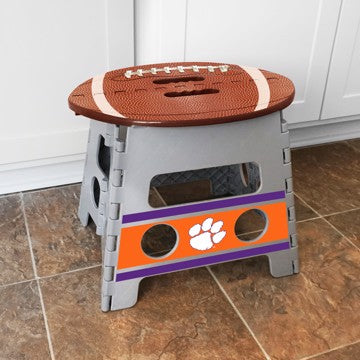 Wholesale-Clemson Folding Step Stool Clemson University - 11"x13"x3" SKU: 24574