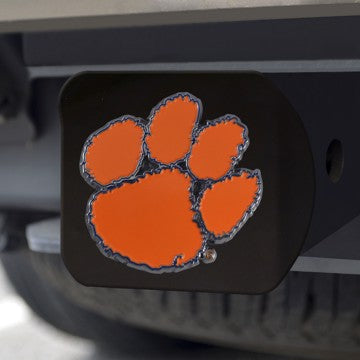 Wholesale-Clemson Hitch Cover Clemson University - 3.4"x4" - Color Emblem on Black Hitch - 3.4"x4" SKU: 22675