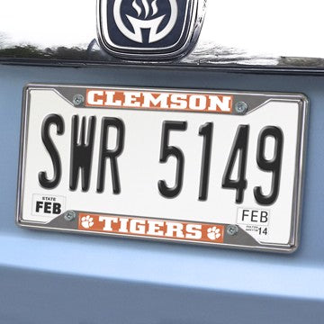 Wholesale-Clemson License Plate Frame Clemson University - 6.25"x12.25" - 6.25"x12.25" SKU: 14850
