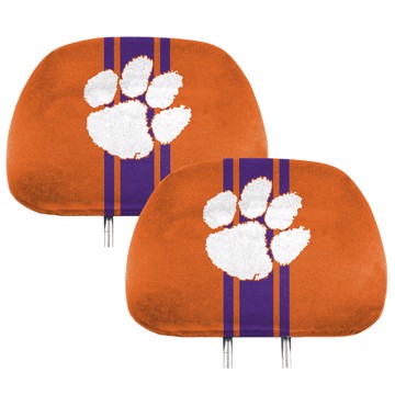 Wholesale-Clemson Printed Headrest Cover Clemson University Printed Headrest Cover 14” x 10” - "Paw Print" Primary Logo SKU: 62042