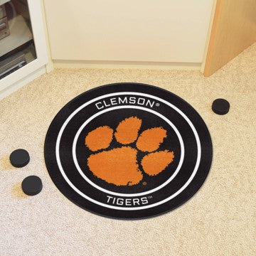 Wholesale-Clemson Puck Mat Clemson Hockey Puck Rug - 27in. Diameter SKU: 33157