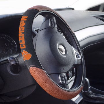 Wholesale-Clemson Sports Grip Steering Wheel Cover NCAA - 14.5” to 15.5” SKU: 62123