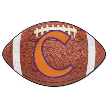 Wholesale-Clemson Tigers Football Mat NCAA Accent Rug - Shaped - 20.5" x 32.5" SKU: 36318