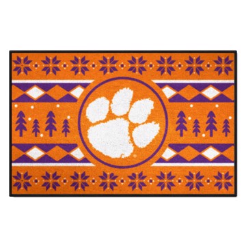 Wholesale-Clemson Tigers Holiday Sweater Starter Mat 19"x30" SKU: 25805