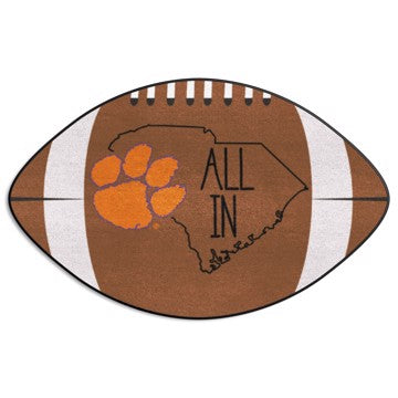 Wholesale-Clemson Tigers Southern Style Football Mat 20.5"x32.5" SKU: 21091