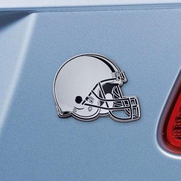 Wholesale-Cleveland Browns Emblem - Chrome NFL Exterior Auto Accessory - Chrome Emblem - 2" x 3.2" SKU: 21369