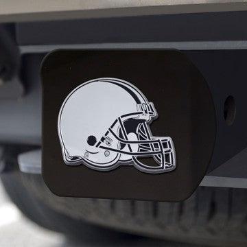 Wholesale-Cleveland Browns Hitch Cover NFL Chrome Emblem on Black Hitch - 3.4" x 4" SKU: 21511