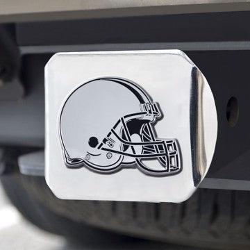 Wholesale-Cleveland Browns Hitch Cover NFL Chrome Emblem on Chrome Hitch - 3.4" x 4" SKU: 21510