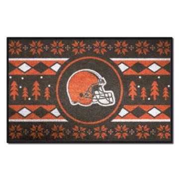 Wholesale-Cleveland Browns Holiday Sweater Starter Mat 19"x30" SKU: 26197