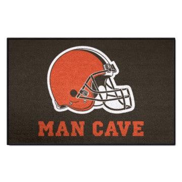 Wholesale-Cleveland Browns Man Cave Starter NFL Accent Rug - 19" x 30" SKU: 14289