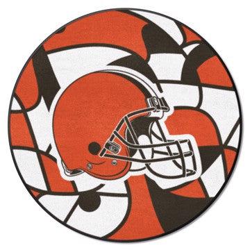 Wholesale-Cleveland Browns NFL x FIT Roundel Mat NFL Accent Rug - Round - 27" diameter SKU: 23244