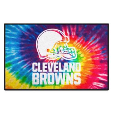 Wholesale-Cleveland Browns Starter Mat - Tie Dye NFL Accent Rug - 19" x 30" SKU: 34250