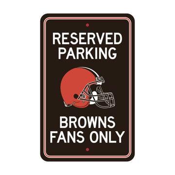 Wholesale-Cleveland Browns Team Color Reserved Parking Sign Décor 18in. X 11.5in. Lightweight NFL Lightweight Décor - 18" X 11.5" SKU: 32156