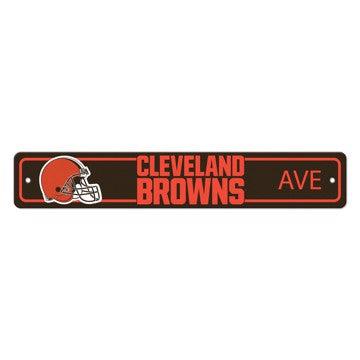 Wholesale-Cleveland Browns Team Color Street Sign Décor 4in. X 24in. Lightweight NFL Lightweight Décor - 4" X 24" SKU: 32207