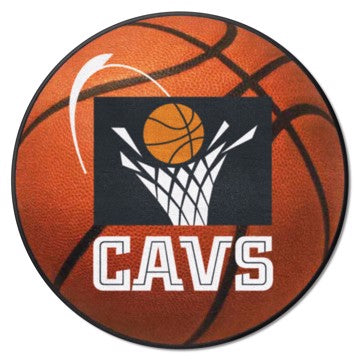 Wholesale-Cleveland Cavaliers Basketball Mat - Retro Collection NBA Accent Rug - Round - 27" diameter SKU: 35262