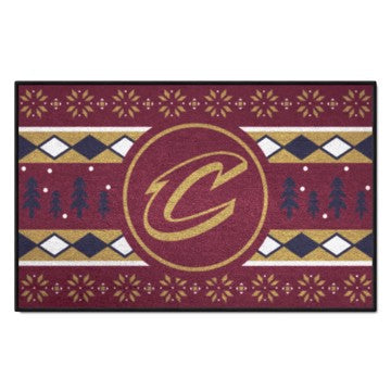 Wholesale-Cleveland Cavaliers Holiday Sweater Starter Mat NBA Accent Rug - 19" x 30" SKU: 26820