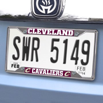 Wholesale-Cleveland Cavaliers License Plate Frame NBA Exterior Auto Accessory - 6.25" x 12.25" SKU: 17202