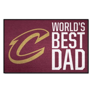 Wholesale-Cleveland Cavaliers Starter Mat - World's Best Dad NBA Accent Rug - 19" x 30" SKU: 31182