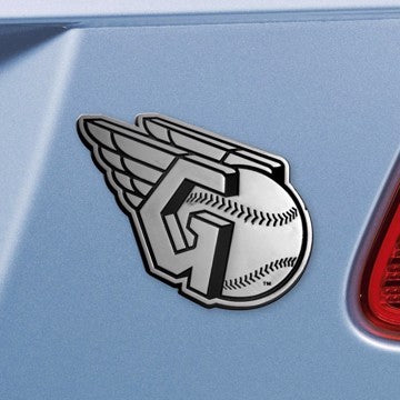 Wholesale-Cleveland Guardians Emblem - Chrome MLB Exterior Auto Accessory - Chrome Emblem - 2" x 3.2" SKU: 26570