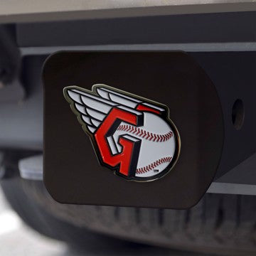 Wholesale-Cleveland Guardians Hitch Cover MLB Color Emblem on Black Hitch - 3.4" x 4" SKU: 26569