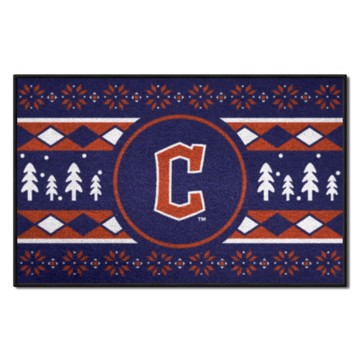 Wholesale-Cleveland Guardians Holiday Sweater Starter Mat MLB Accent Rug - 19" x 30" SKU: 30717