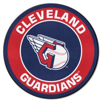 Wholesale-Cleveland Guardians Roundel Mat MLB Accent Rug - Round - 27" diameter SKU: 18133