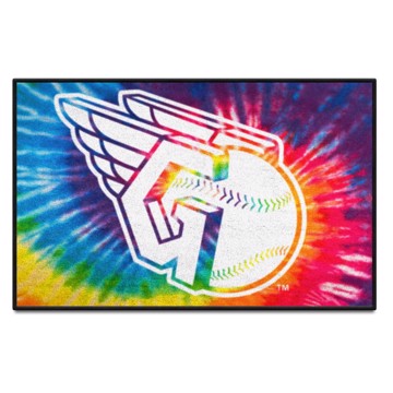 Wholesale-Cleveland Guardians Starter Mat - Tie Dye MLB Accent Rug - 19" x 30" SKU: 34927