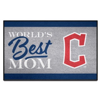 Wholesale-Cleveland Guardians Starter Mat - World's Best Mom MLB Accent Rug - 19" x 30" SKU: 34094