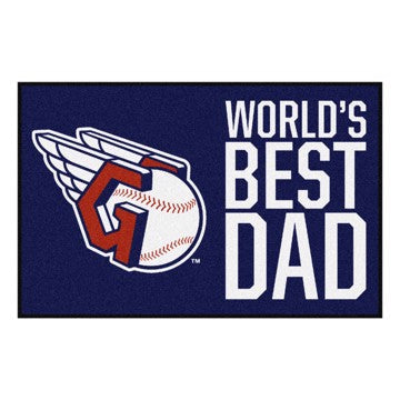 Wholesale-Cleveland Guardians World's Best Dad Starter Mat MLB Accent Rug - 19" x 30" SKU: 31121