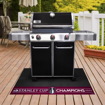 Wholesale-Colorado Avalanche 2022 Stanley Cup Champions Grill Mat NHL Vinyl Mat - 26" x 42" SKU: 33606