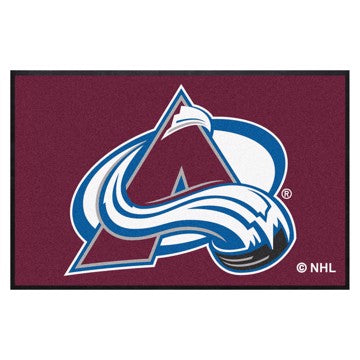 Wholesale-Colorado Avalanche 4X6 High-Traffic Mat with Rubber Backing NHL Commercial Mat - Landscape Orientation - Indoor - 43" x 67" SKU: 12845