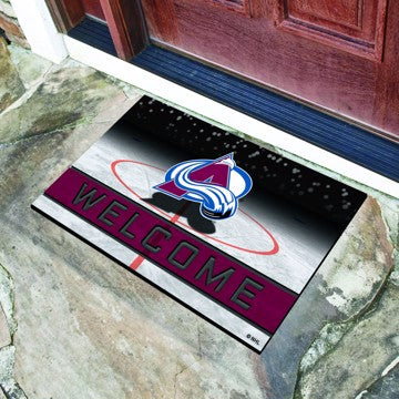 Wholesale-Colorado Avalanche Crumb Rubber Door Mat NHL Outdoor Door Mat - 18" x 30" SKU: 21268