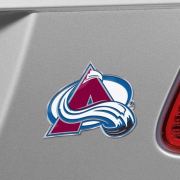 Wholesale-Colorado Avalanche Embossed Color Emblem NHL Exterior Auto Accessory - Aluminum Color SKU: 60483