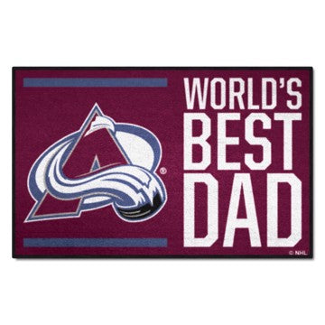 Wholesale-Colorado Avalanche Starter Mat - World's Best Dad NHL Accent Rug - 19" x 30" SKU: 31151