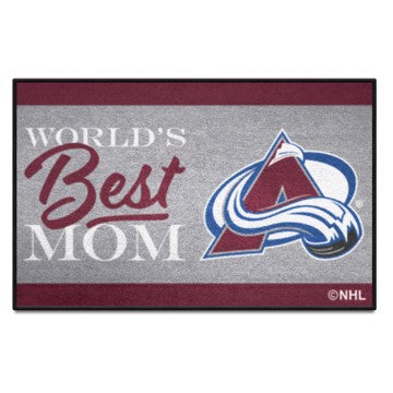 Wholesale-Colorado Avalanche Starter Mat - World's Best Mom NHL Accent Rug - 19" x 30" SKU: 34144
