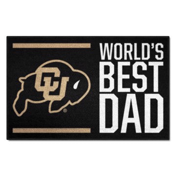 Wholesale-Colorado Buffaloes Starter Mat - World's Best Dad Accent Rug - 19" x 30" SKU: 31227