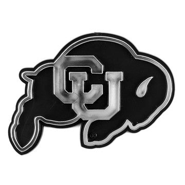 Wholesale-Colorado Molded Chrome Emblem University of Colorado Molded Chrome Emblem 3.25” x 3.25 - "CU & Buffalo" Logo SKU: 60336